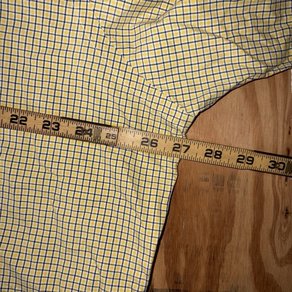 Polo Ralph Lauren Short Sleeve Blue‎ Yellow Plaid Button Down XLT Tall Classic - Picture 4 of 9